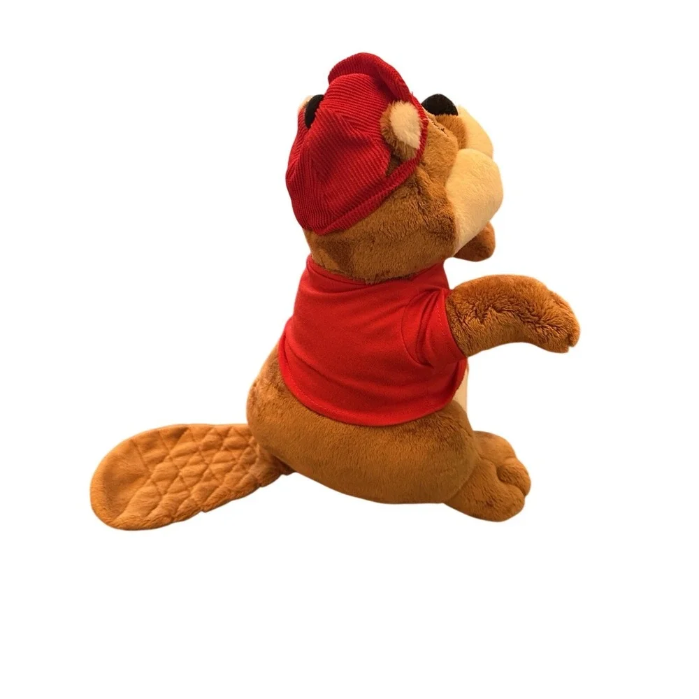 Buc-ee's Beaver Mascot Plush  Stuffed Animal Red Shirt &‎ Hat 10